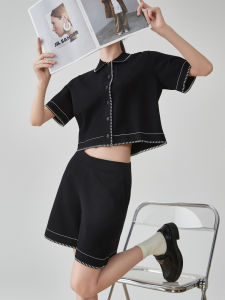 XIAODADEHUA | Summer Casual Short Sleeve Thin Knitted Set