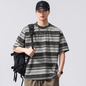 TUCANO | Stripe Contrasting Color Short Sleeve Lightweight Casual Mens T-shirt