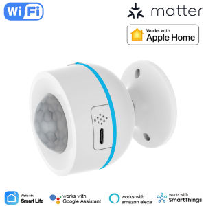 Tuya Matter Thread Smart PIR Motion Sensor Wireless Human Body Motion Infrared Detector Work With HomeKit Alexa Google Home