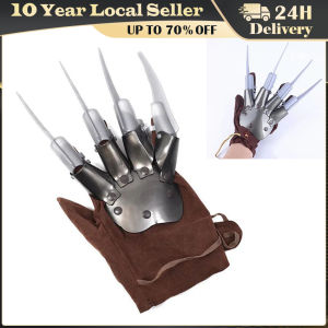 3D Ghost Claw Gloves Plastic Claw Tips Cloth Gloves Horror Cosplay Props Halloween Haunted House Accessory Terror Performance