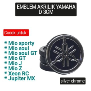EMBLEM AKRILIK YAMAHA 3CM ALL MOTOR MATIC