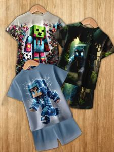 ชุดเด็กใหม่ฤดูร้อนปี 2025 ลําลองและทันสมัยเสื้อสวมหัวลําลองพิมพ์ 3 มิติแขนสั้นกางเกงขาสั้นเสื้อสเวตเตอร์เด็กผู้ชาย