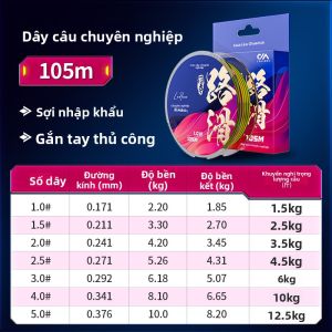 CHUANZE | Dây Câu Trượt Dành cho Câu Bờ và Cá Lớn