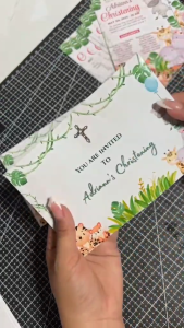 2 in 1 Birthday Invitation with Envelope 60 Designs