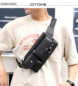 OTOHE Chest Bag Fashion Waist Bag Mens Chest Bag Waterproof Fitness Bag Large Capacity Casual Bag Phone Bag Outdoor Fitness Bag Travel Bag Business Bag