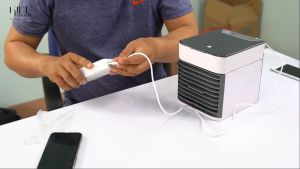 Quạt Điều Hòa Công Suất Lớn - Quạt Hơi Nước Đá Mini  Máy Điều Hoà Mini  Quạt Máy Mini Làm Mát Không Khí Bằng Hơi Nước Lọc Không Khí Duy Trì Độ Ẩm Trong Phòng Làm VIệc Phòng Ngủ