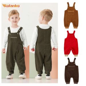 Rolanko Toddler Baby Boys Corduroy Rompers Button Sleeveless Camisole Leisure Costume Daily Wear