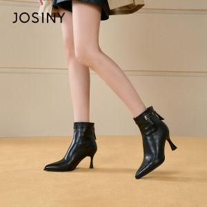 Josiny | Winter New Pointed High Heel Short Boot Fashion Matching Slim Ankle Boot
