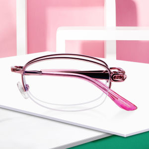 Kính đọc sách gấp chống ánh sáng xanh chống mệt mỏi siêu nhẹ kính khung kính mắt viễn với bao da