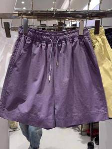 Quần Short Ống Rộng Màu Tím Co Giãn Thời Trang Mùa Hè Cho Nữ Quần Ống Rộng Dáng Chữ a Cạp Chun Giản Dị Đa Năng Cỡ Nhỏ