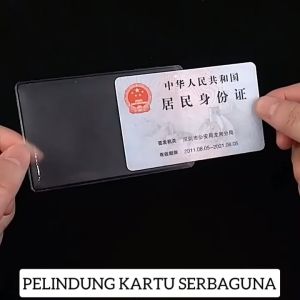 Cover Card Sarung Plastik Pelindung Kartu ATM/SIM/KTP Tahan Air Multifungsi HM050