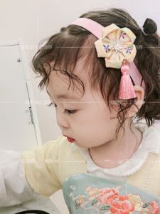 {\n    \"article\": \" Chinese Style Floral Tassel Hairband for Girls Baby New Year Hanfu Tang Suit Hair Accessories Side Clip Headwear by DIY Brand