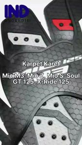 Karpet Injeksi Pijakan Alas Kaki Bordes Karet Merah Yamaha Mio M3-S-Z & Soul GT 125 New Blue Core