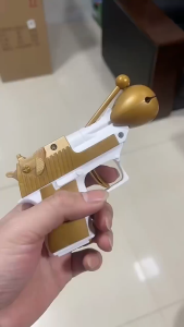 【READY STOCK】Wooden Fish Merit 1 Small Pistol/Stress-Relieving Merit Gun/Blessing Small Pistol/Children Battle Party Toy