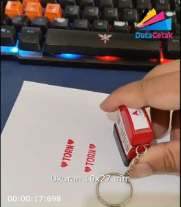 Desain Custom Stempel Flash Bulat Ukuran 36mm