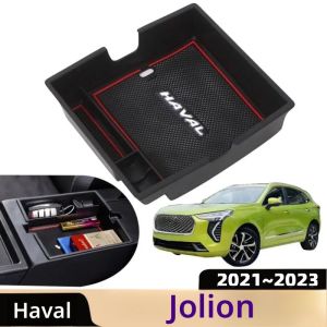 คอนโซลกลางรถคอนโซลกรณีตกแต่งภายในอุปกรณ์เสริมแขนซ่อนผู้ถือกล่องสําหรับHaval Jolion 2021 2022 2023