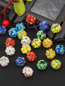 Handmade DIY 12mm Glass Petal Beads Stringing Jewelry Accessories for Necklace Bracelet Earring Making Craft Materials