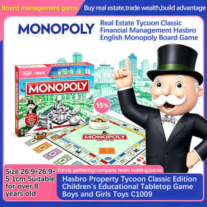 MONOPOLY game chess monopoly classic real estate tycoon card board game millionaire chessboard map house metal chess piece family party board game card