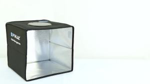 Light Box Photography Studio Light Box Lightbox Product Photography 25cm High Display Finger Ring Light Led Portable Simple Photography Studio with 12 Colors Background Fabric