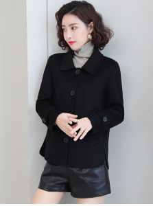 GiiMall 2022 New Design Fashion Women Coat Korean Style Reversible Women Wool Coat