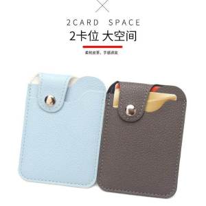 Leather Anti-Slip Card Business Card Holder Vertical Multi-Card Position Small Card Holder Soft Surface Thin Bank Card Holder Logo Advertising