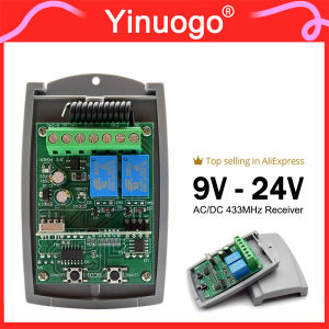 433.92MHz Garage Door Reciever Controller 9V-24V AC/DC For BFT MITTO 2 CAME TOP 432NA 432EE 432EV NICE FLORS INTI2 MHOUSE MOOVO