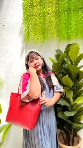 NEVSET - Totebag Basic NvBag / Totebag Kuliah Totebag Sekolah Totebag Besar Kulit Sintetis Lokal