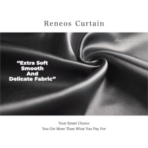 RENEOS 99% Blackout Curtain 300cm Height Langsir Sliding Door Curtain Blackout Langsir 300cm Height Window Curtain Hook