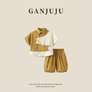 BOGUXIONG | New Lightweight Cartoon Patchwork Shortsleeve Set