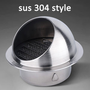 Thick 304 Stainless Steel Wall Outlet Air Vent Ducting Ventilation Exhaust Grille Cover Vent Pipe Cover