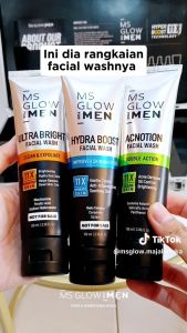 MS GLOW MEN New Series - Paket Perawatan Mencerahkan Wajah Kusam Pria 100% Original