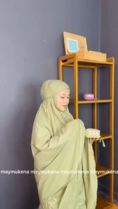 Mukena Traveling Mini Pouch Jumbo Gratis Sejadah Travel Genggam Polos