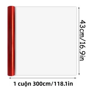 Giấy Gói Màu Đỏ Mờ 3m X 43cm Thiết Kế Cây Thông Noel Để Đóng Gói Quà Tặng Thích Hợp Cho Sinh Nhật Lễ Hội & Giáng Sinh
