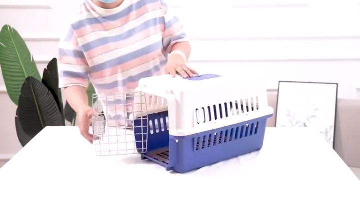 Pet Carrier Travel Cage Dog Cat Air Case Crates Airline Approved