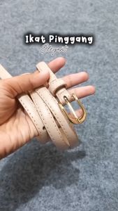 Gesper Sabuk Ikat Pinggang Wanita Bahan PU Polos Vintage Gesper Wanita Simple Untuk Fashion PU05