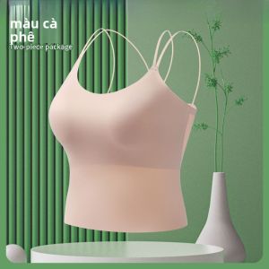 MiiOW | Áo ngực lót lụa băng không đường may kiểu dáng chữ U cho nữ mùa hè Áo vest một mảnh không để lại dấu vết có đệm ngực MiiOW Cat Person