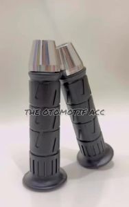 HANDGRIP HANDFAT MODEL KAZE / KAWASAKI PLUS JALU STANG FU CNC CHROME UNTUK SEMUA JENIS MOTOR
