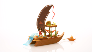 Disney Moana 2 Toys Moanas Adventure Canoe Playset With 1 Small Doll 1 Canoe & 10 Accessories