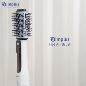 Simplus Hot Air Brush Hot Styling Brush Curly Straight Dual-Use Fluffy Styling 360 rotation LED Screen