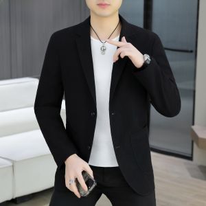 HENGYUANXIANG | Pure Cotton Mens Business Casual Suit Jacket Loose Drape No Ironing Spring Autumn Fashion Urban Style Long Sleeve Shirt