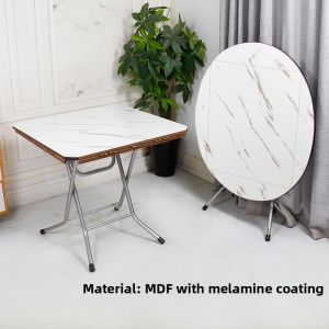 Modern Minimalist Large round Dining Table Folding Square Table Home Use Dining Table round Table Foldable Meal Table round And Square Table Storage