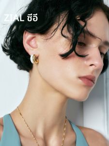 ต่างหูรูปวงกลมโลหะสุดเก๋สำหรับผู้หญิง ดีไซน์เรียบง่าย สไตล์ใหม่ ฤดูร้อน 2025 ต่างหูรูปวงกลมสุดเก๋จาก ZEGL
