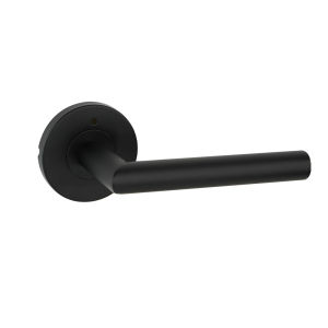 Viladepot Privacy Door Handle Polishing Handle Lever Round Base Bedroom Bathroom Door Lock Reversible