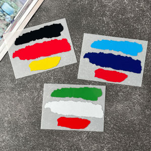 Tri-color Graffiti Flag Reflective Sticker Green White Red Italy Germany Car Gas Cap Decorative Sticker Motorcycle Front Windshield Helmet Waterproof Decal