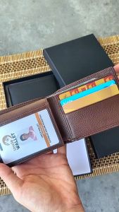 KASHVAU Genuine Leather Small Wallet For Men With 11 Card Slots Display Pocket And Cash Compartment & Wallet Box  ABF888-7