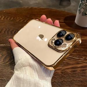 Ốp Điện Thoại Silicon Trong Suốt Mạ Sang Trọng Cho iPhone 13/12 Mini Full Lens Protector Chống Trầy Xước Chống Vân Tay Vỏ Chống Trượt