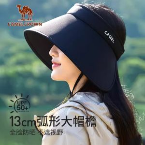 CamelCrown Large Brim Hollow Top Sun Hat Women Full Face Sun Protection UV Sun Hat