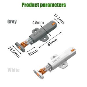 Push To Open Tip On Huben single Damper Catches Pintu Lemari Laci Damper Bahan ABS