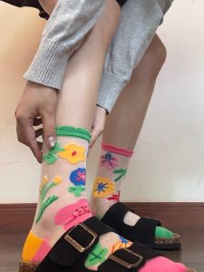 AB Design Glass Silk Stockings Cotton Sole
