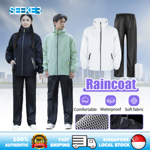 【✅SG stock】Waterproof Lightweight Raincoat / Motorcycle Waterproof Raincoat /  Bicycle Waterproof Raincoat / Night Reflect Hooded outdoor rainwear / Men Women Universal